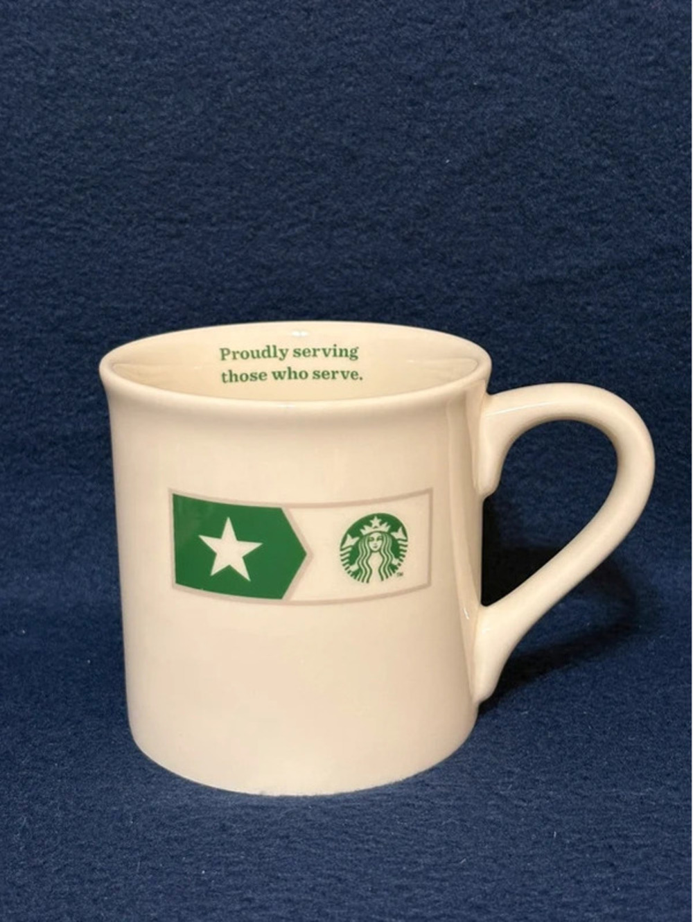 Starbucks Military Mug Cup 14oz Ceramic White